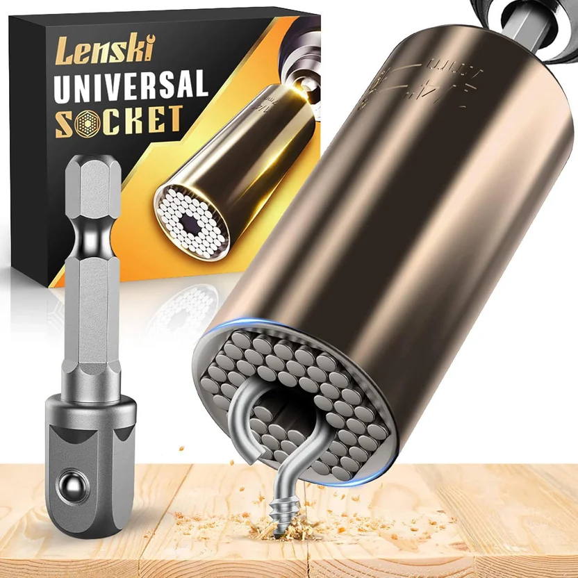 Llave Universal Lenski Ajustable para Tuercas y Pernos con Adaptador de ...