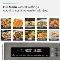 Horno Tostador Retro VAL CUCINA con Freidora de Aire y Convección 10 en 1
