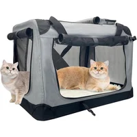 Guacal Grande para Mascotas Plegable y Transpirable con Acceso Superior