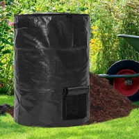 Bolsa de Compost de 300 Litros Plegable Reutilizable para Jardín Exterior