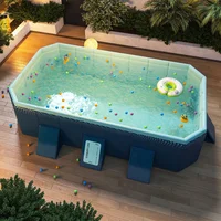 Piscina Plegable enttgo De 295 cm Para Niños Adultos Exterior