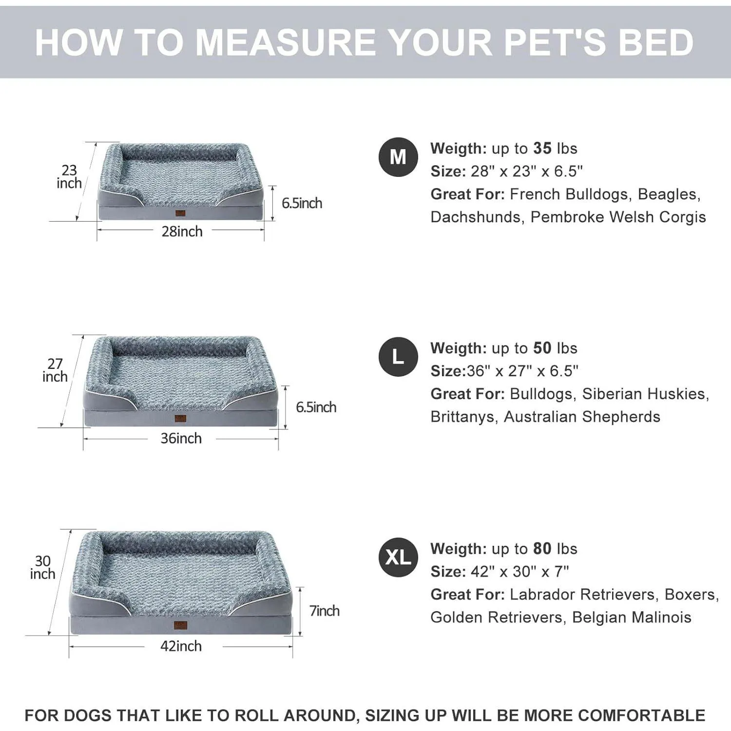 Cama Ortopédica Para Perros Medianos Con Sofá Antideslizante Y Funda Lavable 6