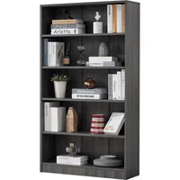 Estantería Farini Moderna de 5 Estantes Color Gris 152 cm Alto Ajustable