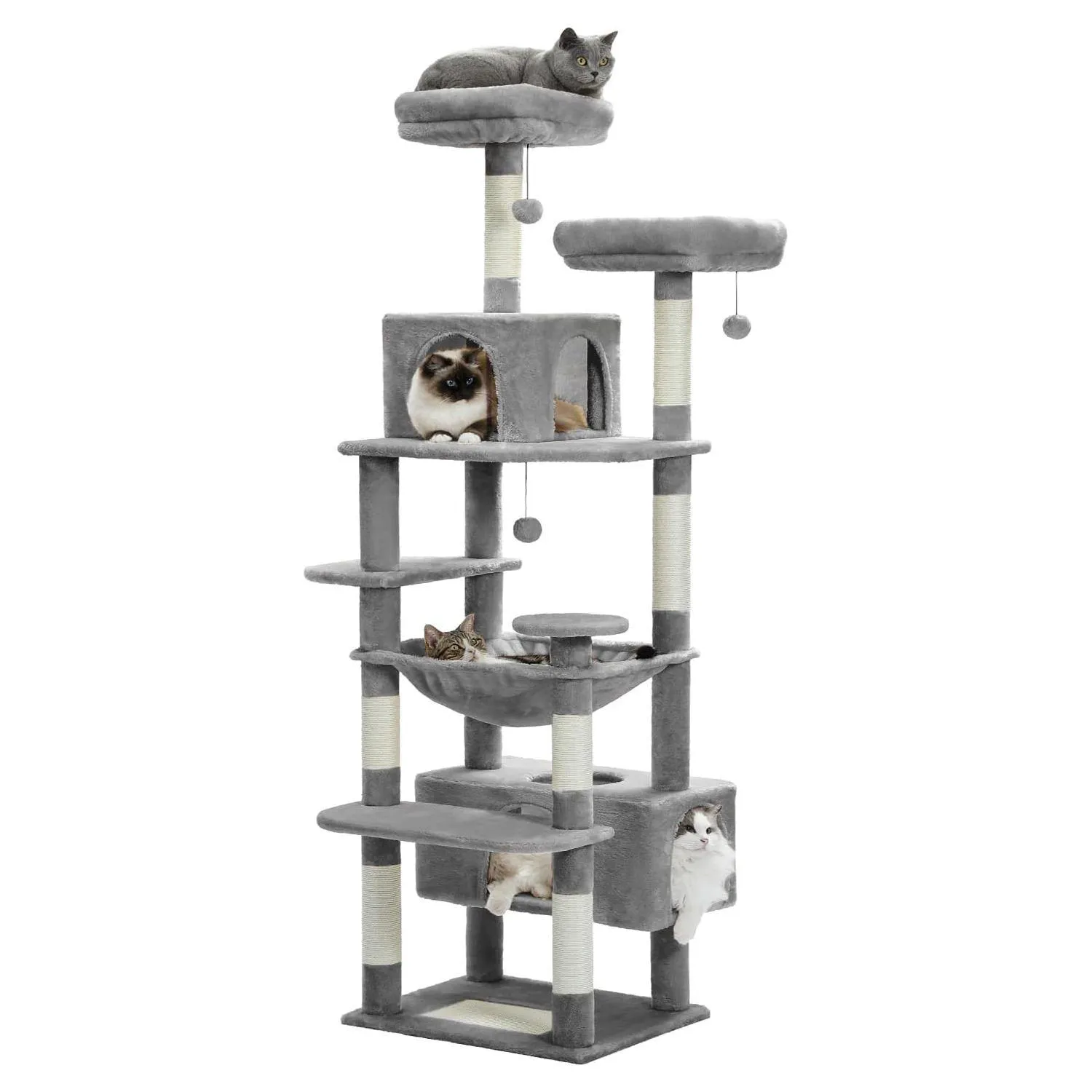 Gimnasio para Gatos PAWZ Road de 183 cm con Condominio y Hamaca