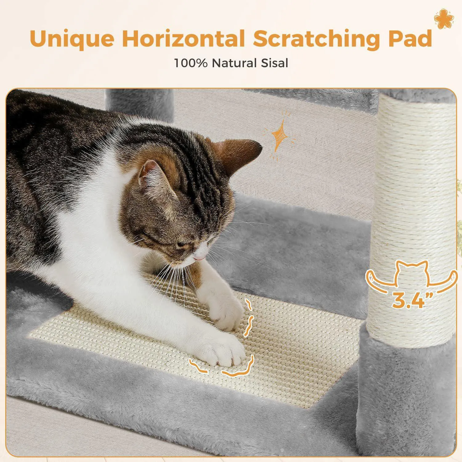 Gimnasio para Gatos PAWZ Road de 183 cm con Condominio y Hamaca 4