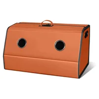 Holdcy Organizador HOLDCY para Baúl de Carro Plegable de Cuero con Compartimentos Ajustables