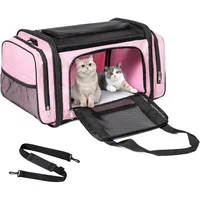 Guacal Grande Plegable Para Mascotas Con Correa Y Bolsillos De Viaje