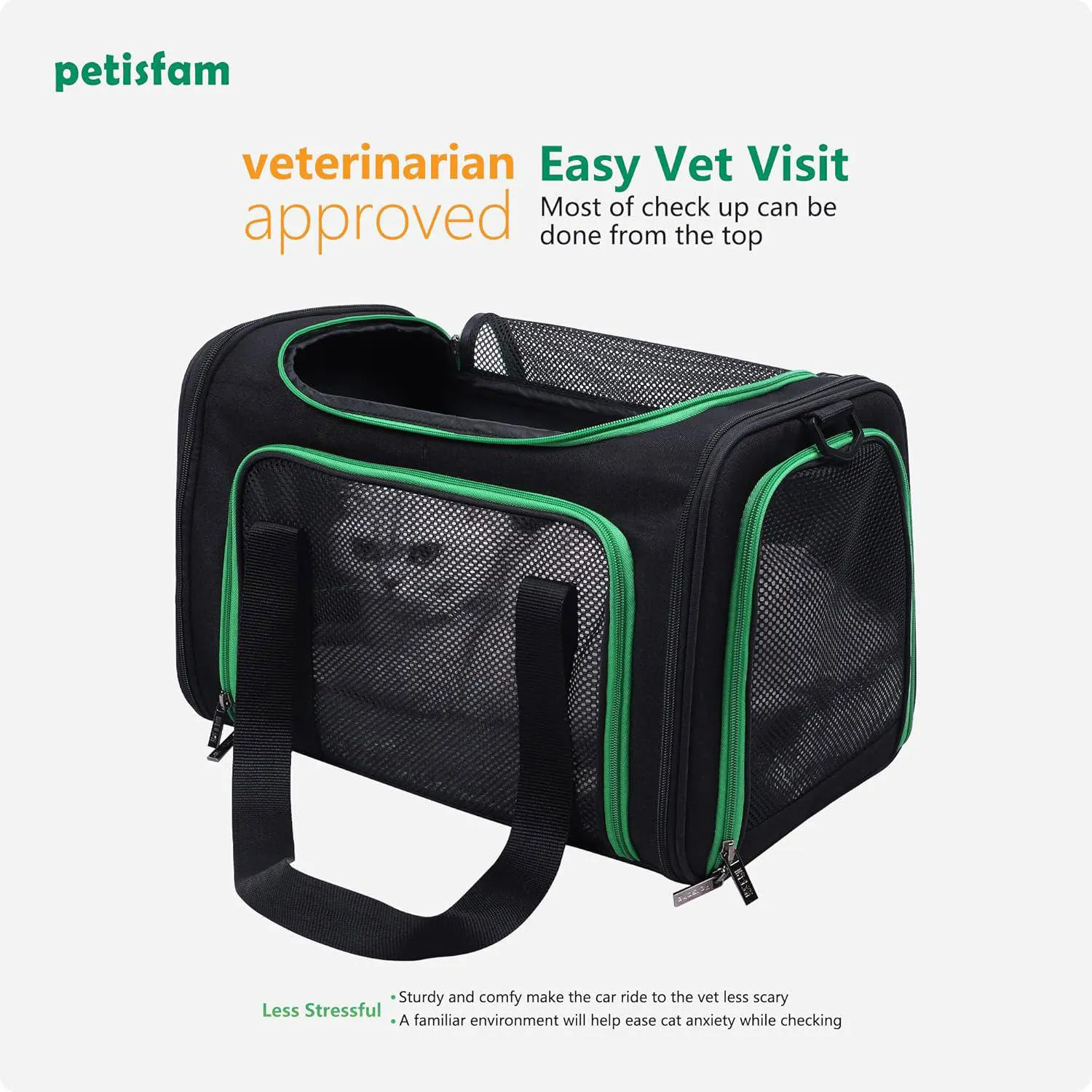 Guacal Liviano Con Carga Superior Para Mascotas Medianas Aprobado Para Viajes 4