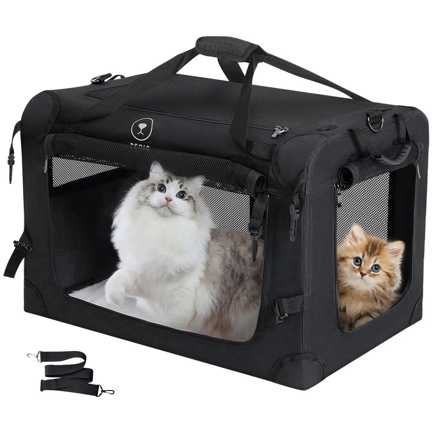Guacal XL Para Gatos Y Perros Hasta 23 Kg Plegable Portátil Y Seguro