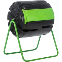 Compostera Giratoria FCMP Outdoor de 140 Litros con Mezcla Rápida y Eficiente