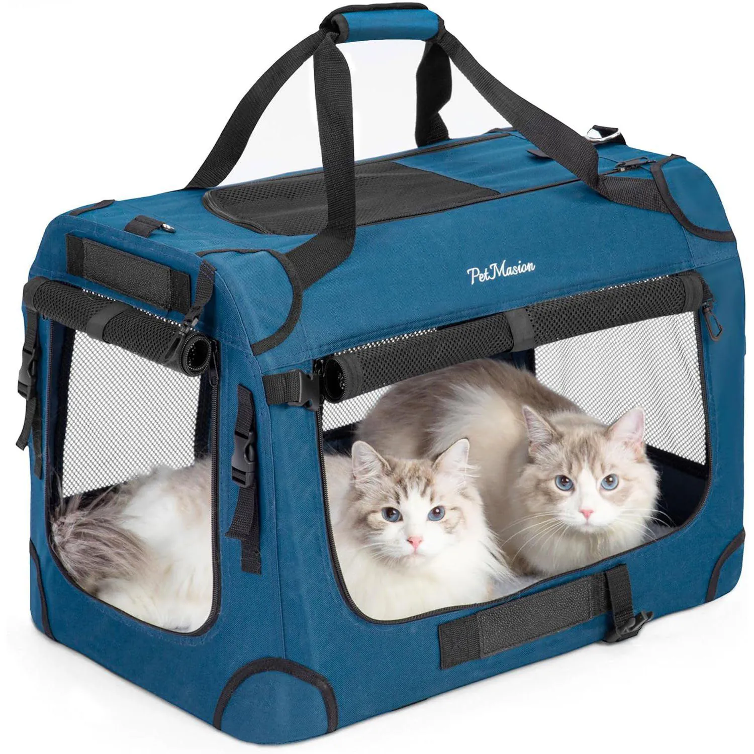 Guacal Extragrande Plegable Para Mascotas XL con Ventilación Total y Cama Suave