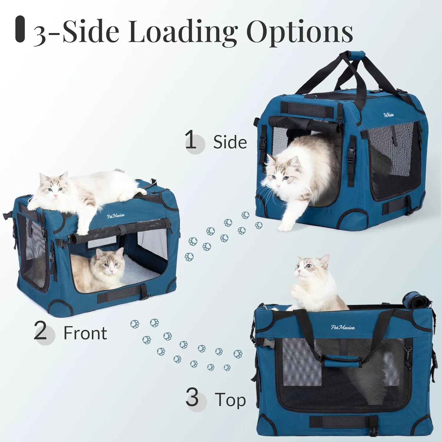 Guacal Extragrande Plegable Para Mascotas XL con Ventilación Total y Cama Suave 4