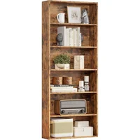 Estantería de Pie IRONCK 6 Niveles Estilo Industrial de 180 cm en Madera MDF y Metal