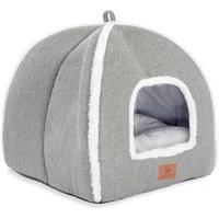 Cama Cueva Para Gatos WINDRACING Interior Con Cojín Lavable Y Diseño Plegable