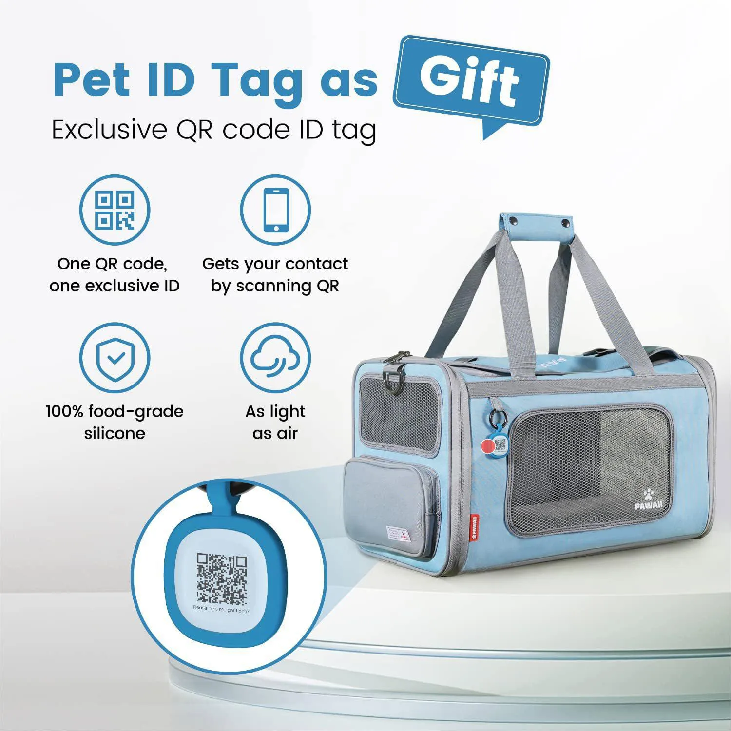 Guacal Pawaii Para Mascotas Plegable Aprobado Por Aerolíneas Con Identificación