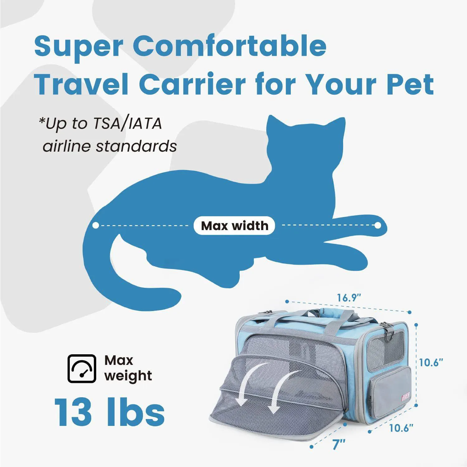 Guacal Pawaii Para Mascotas Plegable Aprobado Por Aerolíneas Con Identificación 3
