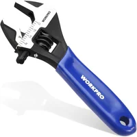 Llave Ajustable WORKPRO de 10 cm en Acero Cr-V con Escalas SAE y Métricas