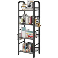 Estantería Metálica de 4 Niveles para Libros Plantas y Decoración Moderna
