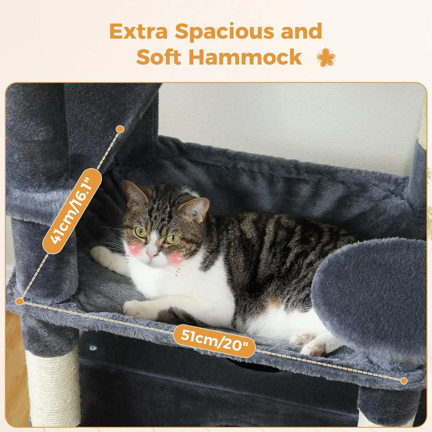Gimnasio para Gatos PAWZ Road de 184 cm con Cama y Perchas 3