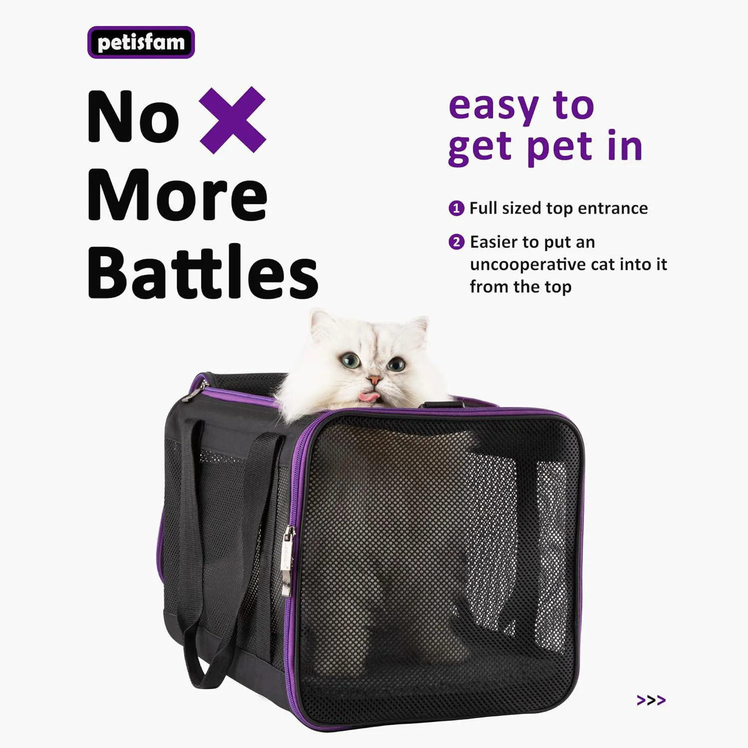 Guacal Suave para Gatos Grandes y Perros Pequeños con Entrada Superior