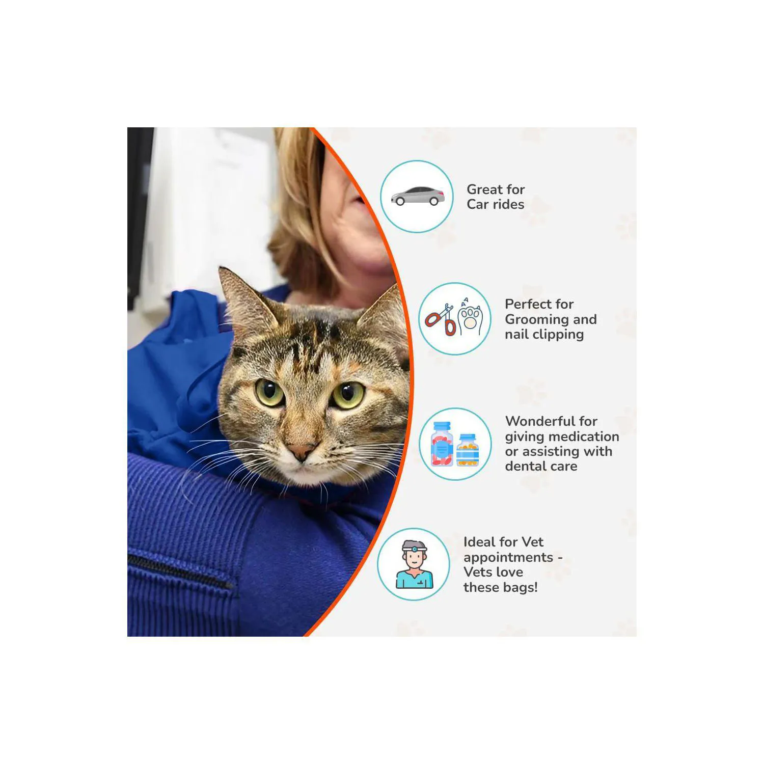 Bolsa De Transporte Cozy Comfort Para Gatos Ideal Para Veterinario Y Aseo