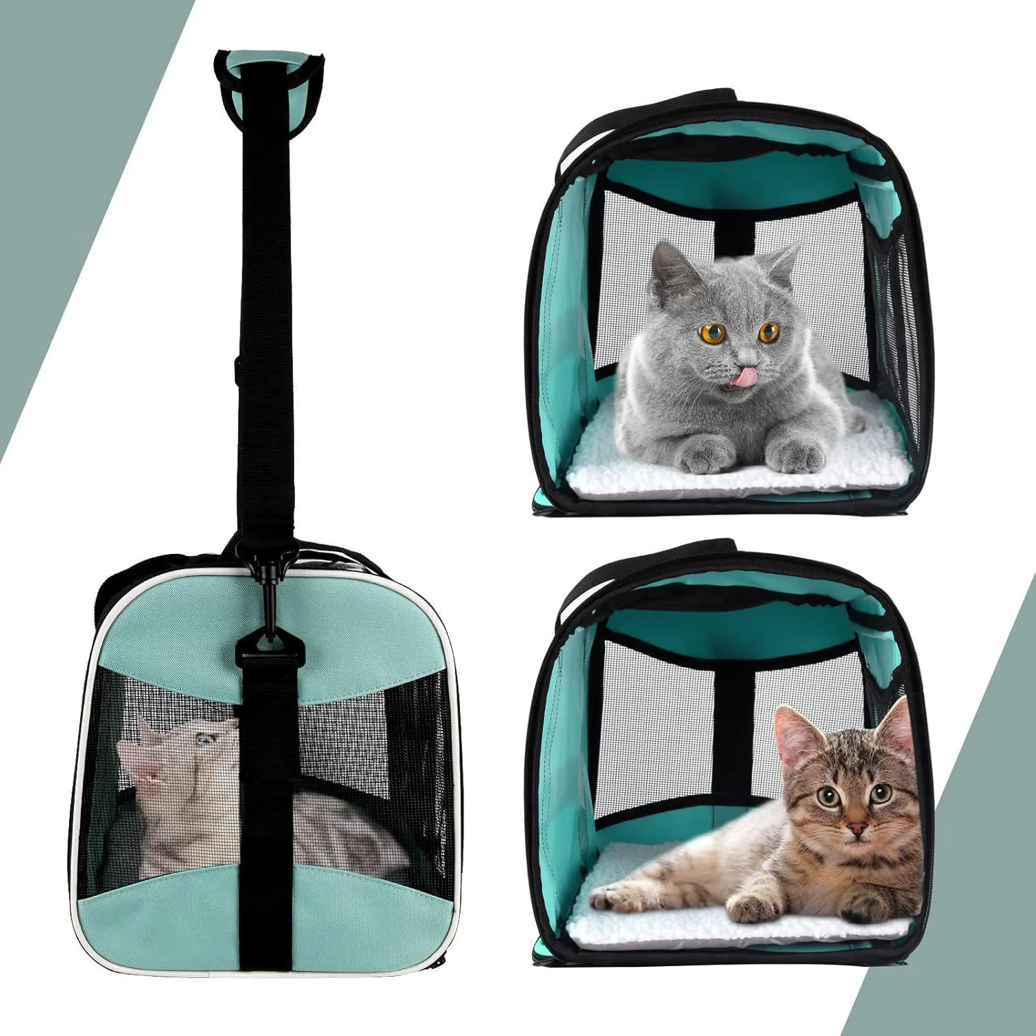 Guacal Suave para Mascotas Aprobado por Aerolíneas Portátil y Plegable 3