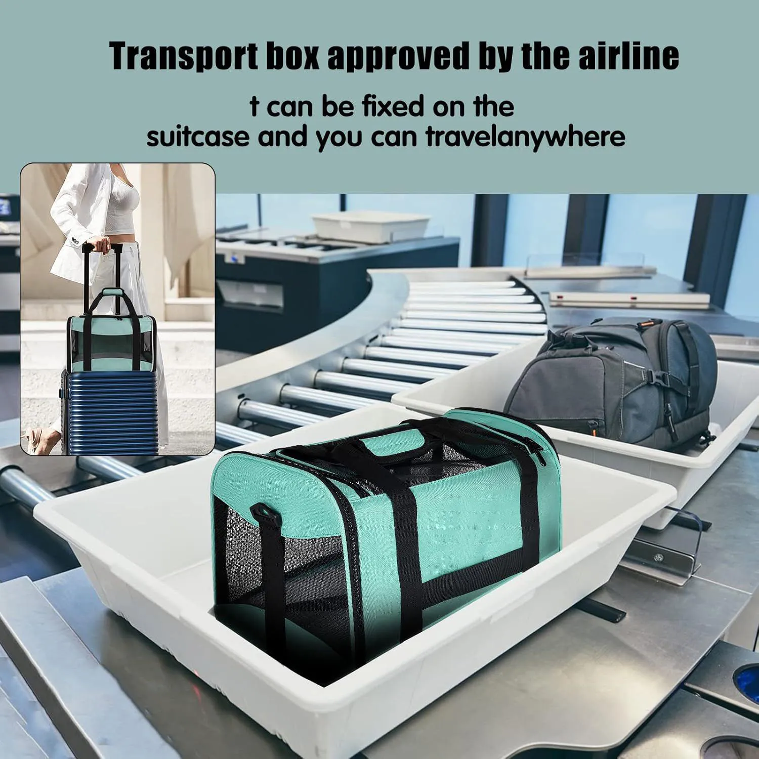 Guacal Suave para Mascotas Aprobado por Aerolíneas Portátil y Plegable 6