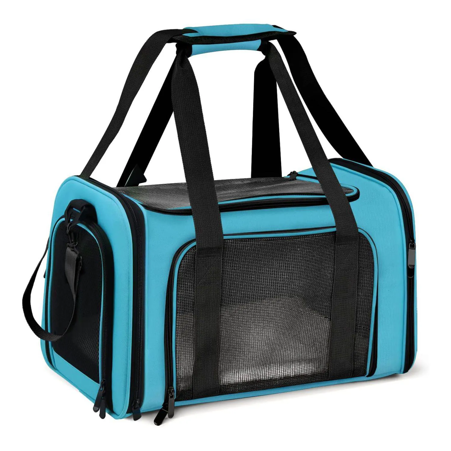 Guacal Grande para Mascotas de hasta 11 kg con Malla Transpirable y Diseño Plegable