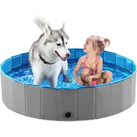 Piscina Plegable Jasonwell de 122 cm para Niños y Mascotas