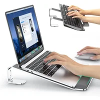 Soporte LOXP Ergonómico para Laptop con Reposamuñecas de Aluminio Ajustable