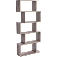 Estantería de Madera VASAGLE 5 Niveles 159 cm Blanca para Libros y Decoración con Kit Antivuelco