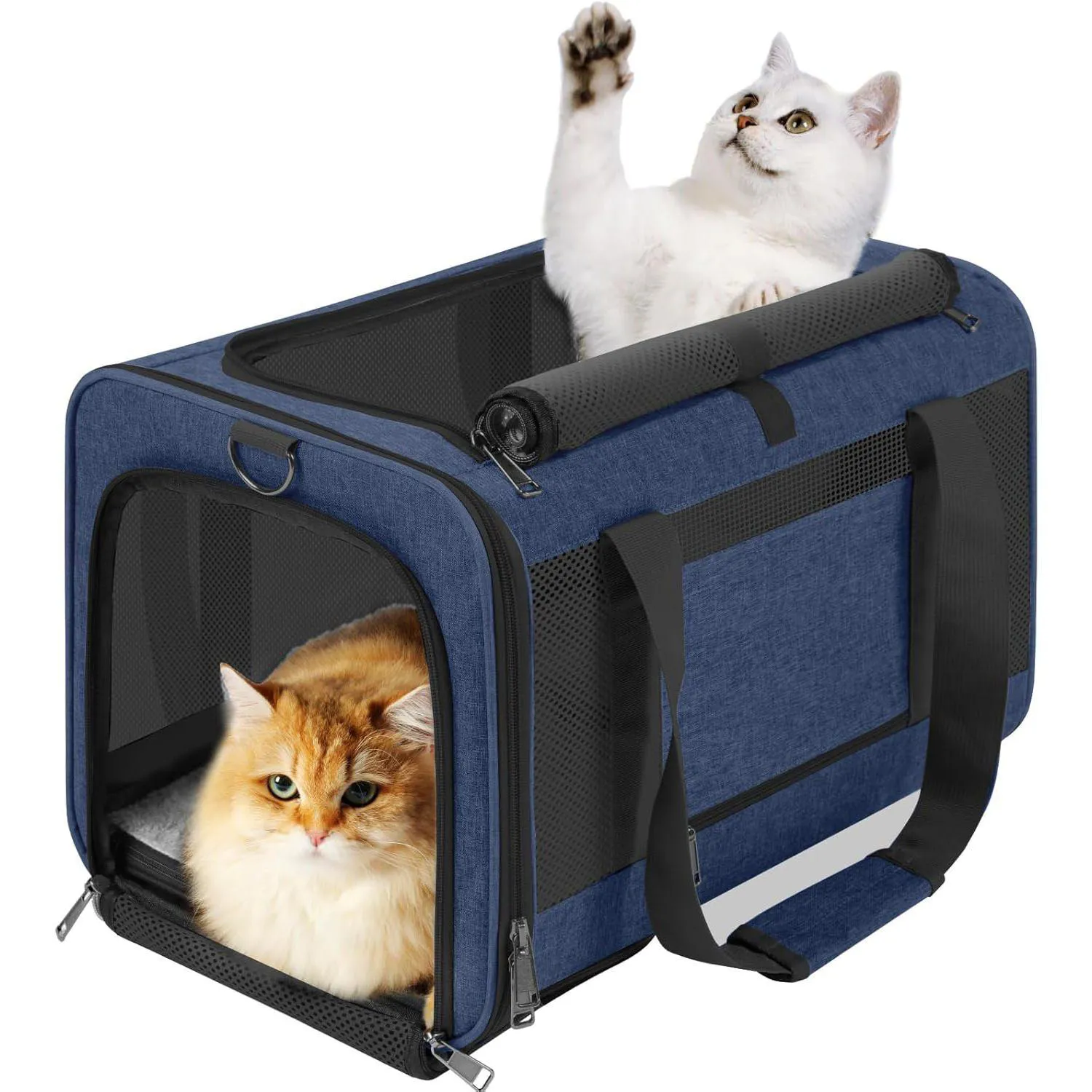 Guacal Suave y Plegable GAPZER para Mascotas Medianas Hasta 11 kg Color Marino