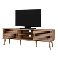 Mueble para TV con Puertas Corredizas Marrón Oscuro