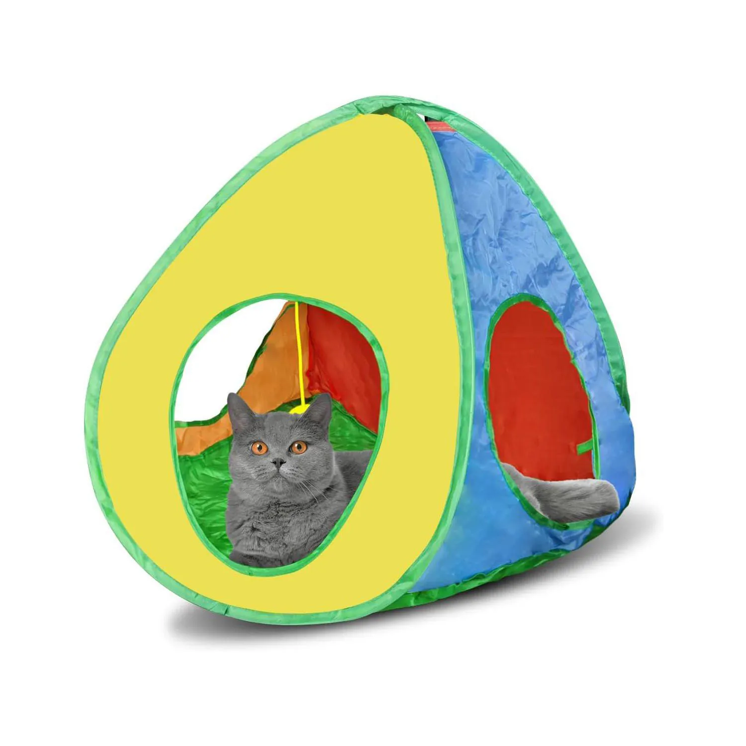 Carpa para Gatos Andiker con Pelota Colgante y Tres Entradas