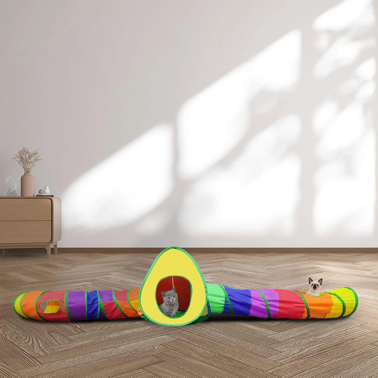 Carpa para Gatos Andiker con Pelota Colgante y Tres Entradas 6