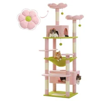 Gimnasio para Gatos Grande Pawz Road Con Rascadores Hamaca y Almohadas Rosa