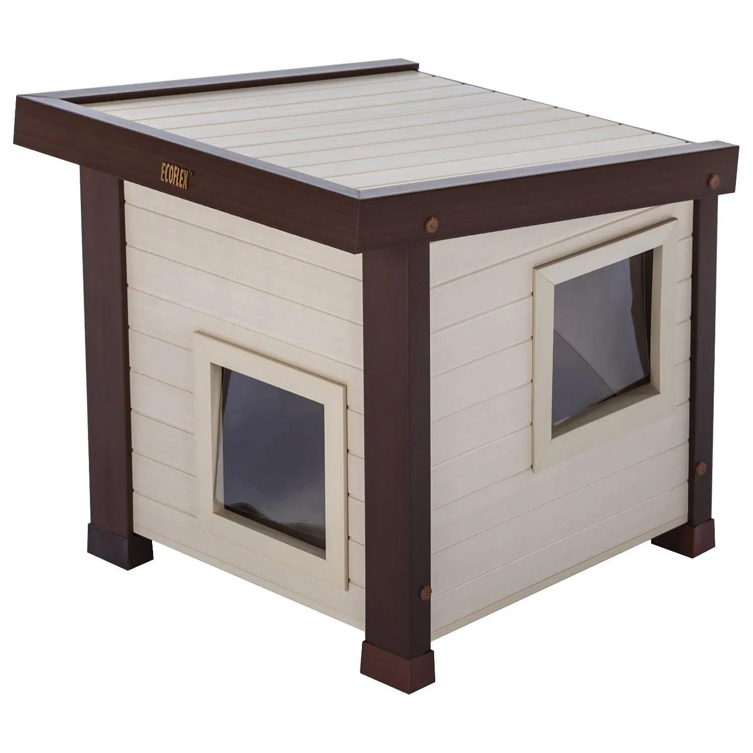 Casa Exterior Para Gatos Ecoflex Albany Resistente y Fácil de Ensamblar
