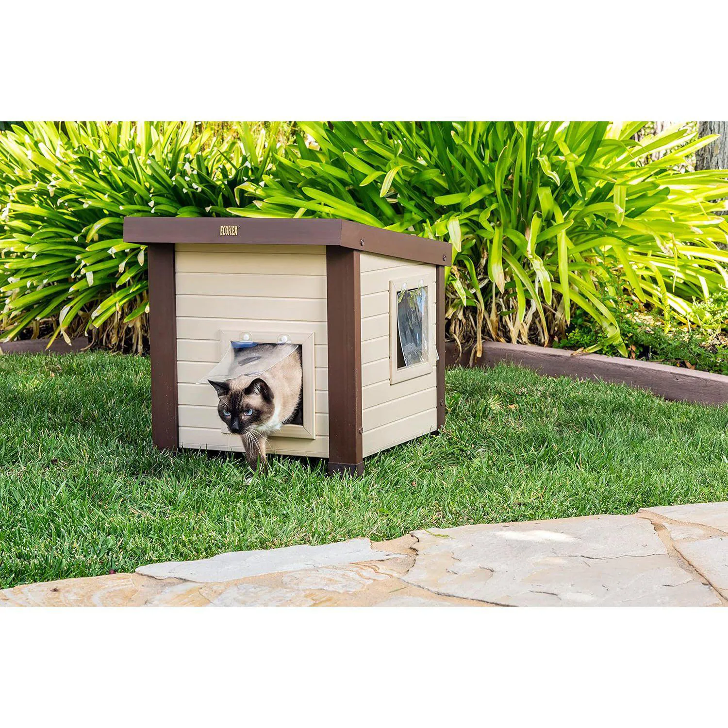 Casa Exterior Para Gatos Ecoflex Albany Resistente y Fácil de Ensamblar 7