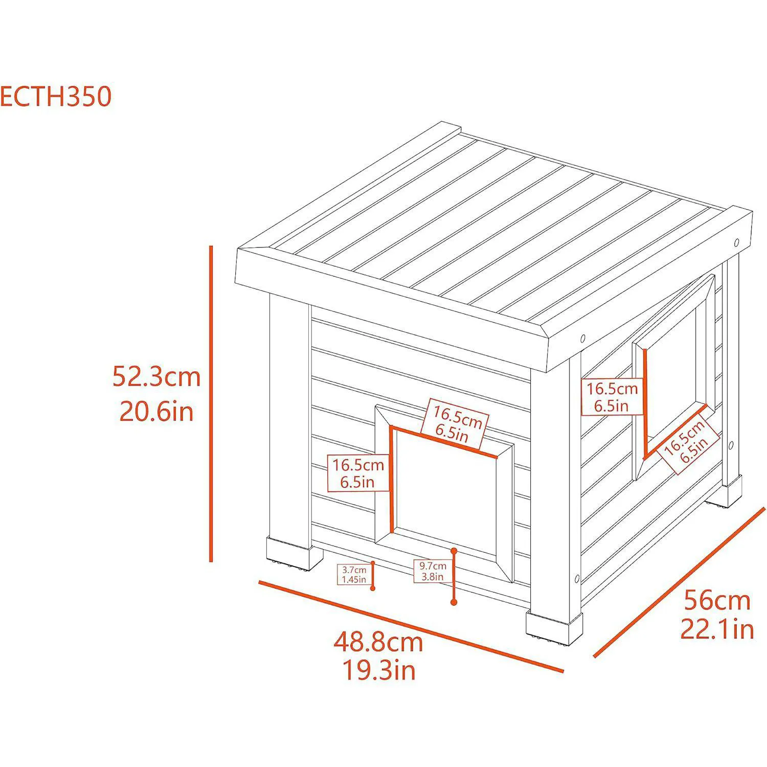 Casa Exterior Para Gatos Ecoflex Albany Resistente y Fácil de Ensamblar 10