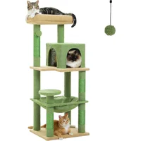 Gimnasio Para Gatos en Forma de CactusCon Hamaca Percha Alta Y Poste Rascador
