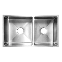 Lavaplatos De Acero Plateado Doble Pozo 78*45Cm + Accesorios
