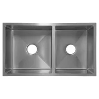 Lavaplatos De Acero Gris Doble Pozo 78*45Cm + Accesorios