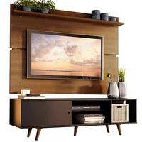 Centro de Entretenimiento para TV Dubai Mesa y Panel Hasta 65 Pulgadas Negro/marrón