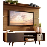 Centro de Entretenimiento para TV Dubai Mesa y Panel Hasta 65 Pulgadas Marrón/negro