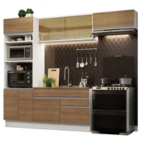 Cocina Integral Glamy 2.70 M Blanco/Marrón 11