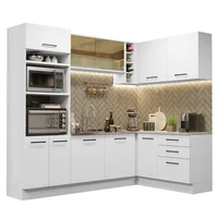 Madesa Cocina Integral De Esquina Agata 4.00 M Blanco 01