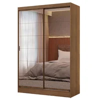 Closet Max 2 Puertas Correderas Con Espejos Marrón