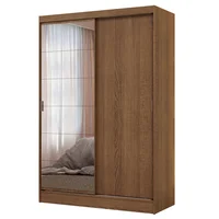 Closet Max 2 Puertas Correderas 1 Espejo Marrón