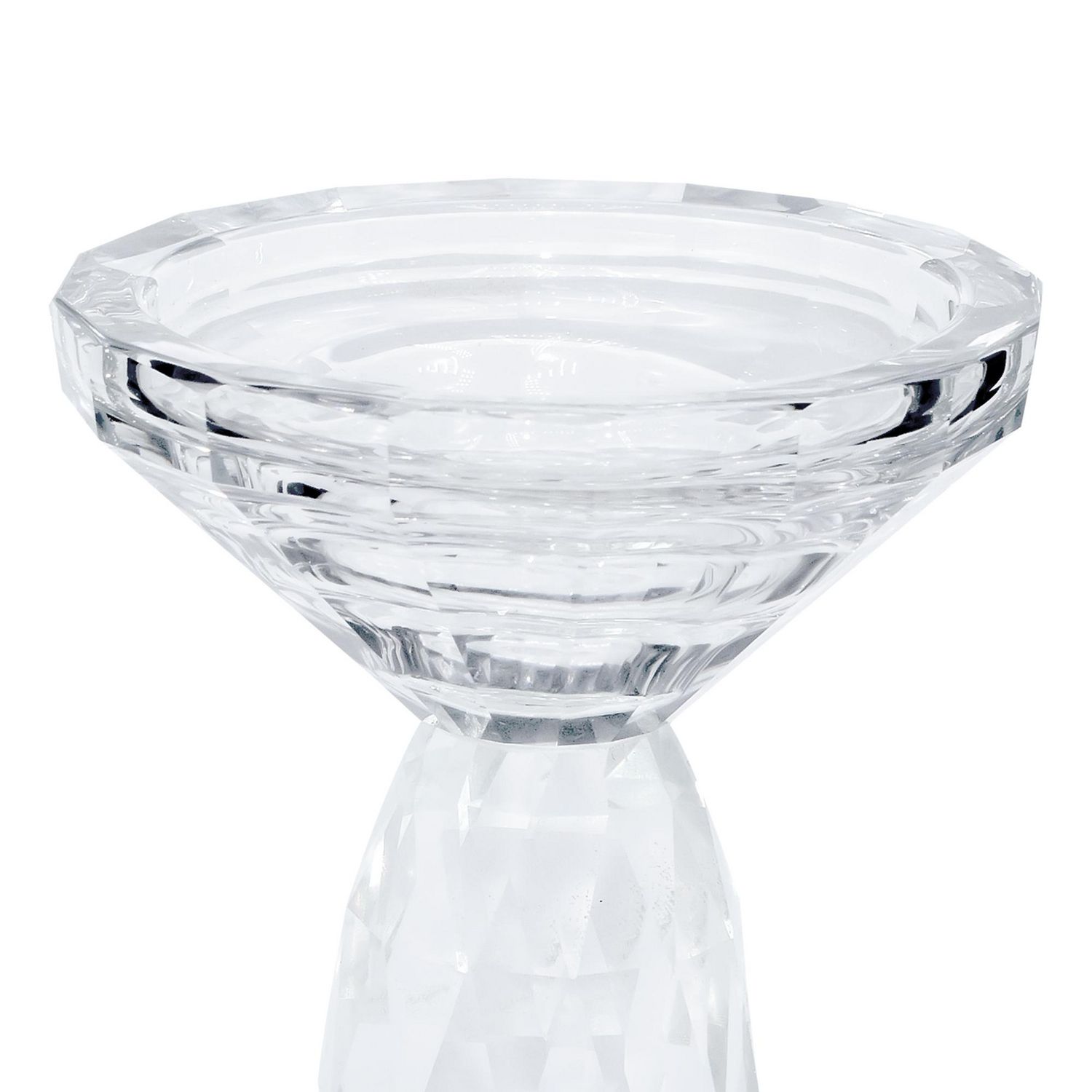 Candelabro En Vidrio Redondo 9 x 11.5 cm Transparente - Homecenter.com.co