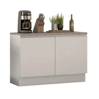 Mueble de Cocina Bajo Glamy 1.20 m 2 Puertas con Encimera Blanco